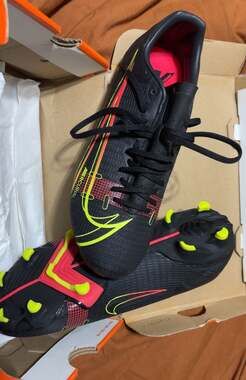 Nike Mercurial Vapor 14 Academy FG/MG Soccer Cleats 'Black Cyber' CU5691-090